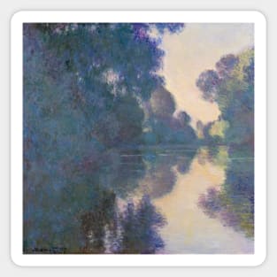 Morning On The Seine Near Giverny by Claude Monet Sticker